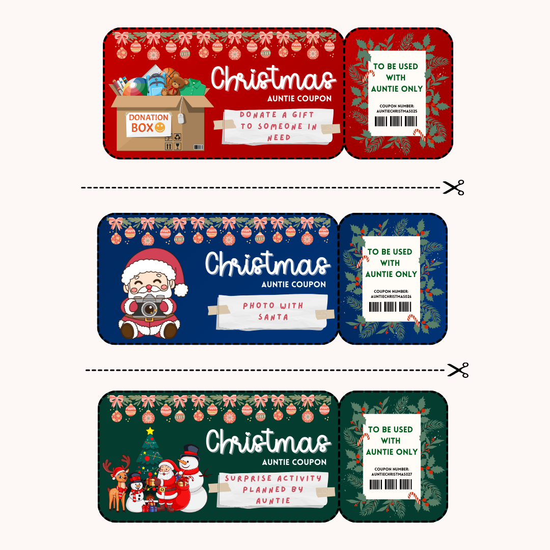 Auntivities: 30 Kids Christmas Digital Coupons